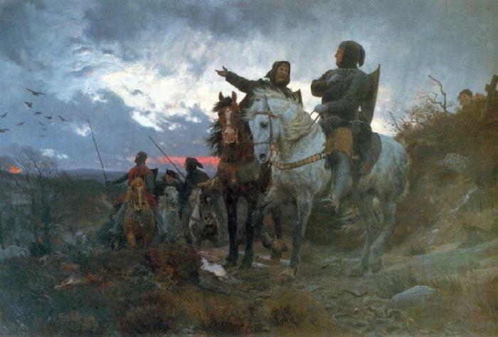  De sammensvorne rider fra Finderup efter mordet pa Erik Klipping Skt. Cacilienat 1286